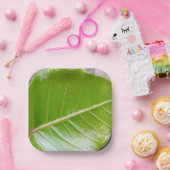 Assiettes En Carton Bol Carré papier avec conception feuille (Fête)