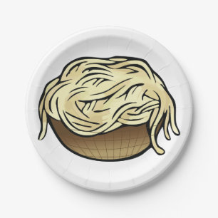 Assiettes En Carton Bol de spaghetti Alimentation de nouilles de pâtes