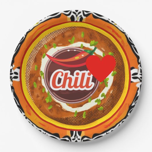 Assiettes En Carton bol pour chili (Devant)