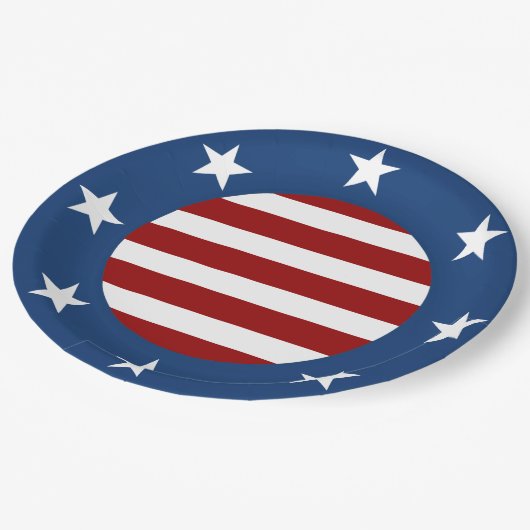 Assiettes En Carton Bold Americana (Angle)