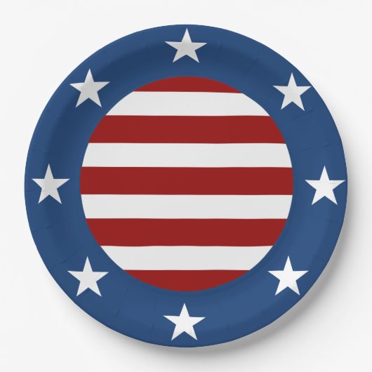 Assiettes En Carton Bold Americana (Devant)