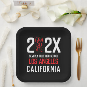 Assiettes En Carton Bold Classe moderne de 2025 Graduation