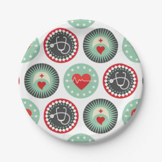 Assiettes En Carton Bold Nurse Pattern