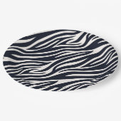 Assiettes En Carton Bold Zebra Skin Motif noir & blanc ID1151 (Angle)