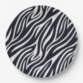 Assiettes En Carton Bold Zebra Skin Motif noir & blanc ID1151 (Devant)