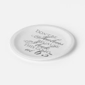 Assiettes En Carton Bon 65e anniversaire (Angle)