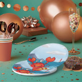 Assiettes En Carton Bon Crabe Sur Une Plage