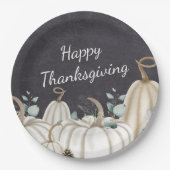 Assiettes En Carton Bon thanksgiving agricole Citrouille rustique (Devant)