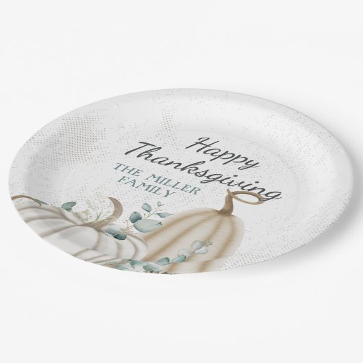 Assiettes En Carton Bon thanksgiving agricole Citrouille rustique (Angle)