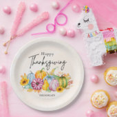 Assiettes En Carton Bon thanksgiving aquarelle Citrouille d'automne (Fête)