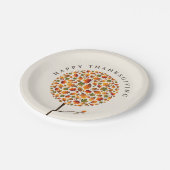 Assiettes En Carton Bon thanksgiving Automne Arbre rond de l'automne (Angle)