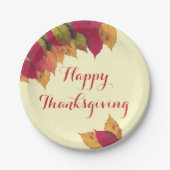 Assiettes En Carton Bon thanksgiving Automne Automne Feuilles saisonni (Devant)