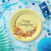 Assiettes En Carton BON THANKSGIVING Automne Couleurs Citrouille Wreat (Fête)