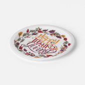 Assiettes En Carton Bon thanksgiving automne Feuilles d'automne Wreath (Angle)