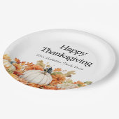 Assiettes En Carton Bon thanksgiving Citrouille Automne Votre Nom (Angle)
