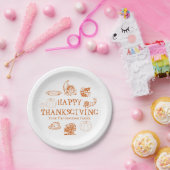 Assiettes En Carton Bon thanksgiving citrouille pie nom personnalisé (Fête)