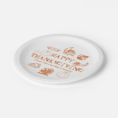 Assiettes En Carton Bon thanksgiving citrouille pie nom personnalisé (Angle)