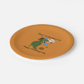 Assiettes En Carton Bon thanksgiving Dinosaur Roar Funny Personnaliser (Angle)