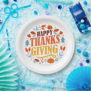 Assiettes En Carton Bon thanksgiving Fall Holiday Dîner Turquie