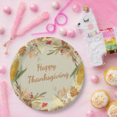 Assiettes En Carton Bon thanksgiving Farmhouse Vintage simple (Fête)
