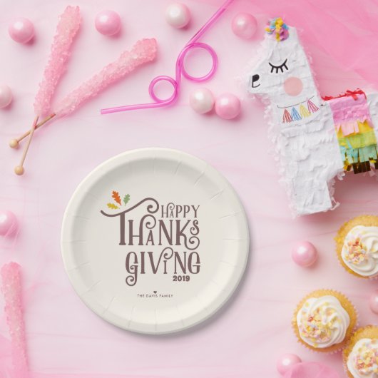 Assiettes En Carton bon thanksgiving | Feuilles automnales (Fête)