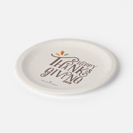 Assiettes En Carton bon thanksgiving | Feuilles automnales (Angle)