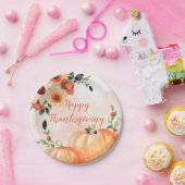 Assiettes En Carton Bon thanksgiving floral (Fête)