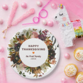 Assiettes En Carton Bon thanksgiving floral d'automne (Fête)