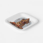Assiettes En Carton Bon thanksgiving Golden Retriever Chien (Angulaire)