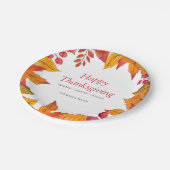 Assiettes En Carton Bon thanksgiving Pays Rustique Feuillage d'automne (Angle)
