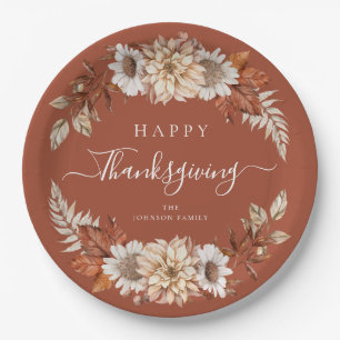 Assiettes En Carton Bon thanksgiving Rustic Fall Leaves