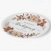 Assiettes En Carton Bon thanksgiving Rustic Fall Leaves (Angle)