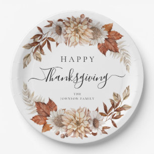 Assiettes En Carton Bon thanksgiving Rustic Fall Leaves