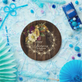 Assiettes En Carton bon thanksgiving - Serrure de bois rustique (Fête)