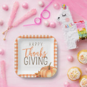 Assiettes En Carton Bon thanksgiving simple | Feuillage d'automne (Fête)