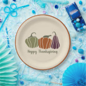 Assiettes En Carton Bon thanksgiving sur mesure Citrouilles modernes (Fête)