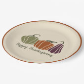 Assiettes En Carton Bon thanksgiving sur mesure Citrouilles modernes (Angle)