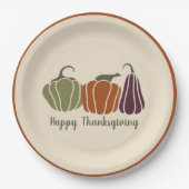 Assiettes En Carton Bon thanksgiving sur mesure Citrouilles modernes (Devant)