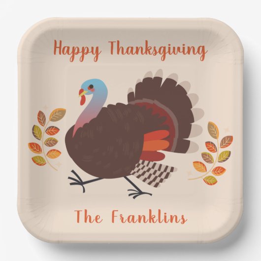 Assiettes En Carton Bon thanksgiving turc (Recto)