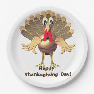 Assiettes En Carton Bon thanksgiving Turquie,Personnalisé
