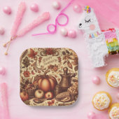 Assiettes En Carton Bon thanksgiving vintage/classique (Fête)