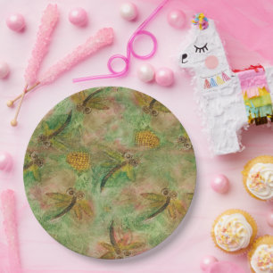 Assiettes En Carton Bonbon en coton dragonfly