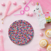 Assiettes En Carton Bonbon en coton rose (Fête)