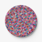 Assiettes En Carton Bonbon en coton rose (Devant)