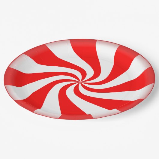 Assiettes En Carton Bonbons à la menthe poivrée (Angle)