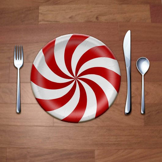 Assiettes En Carton Bonbons à la menthe poivrée