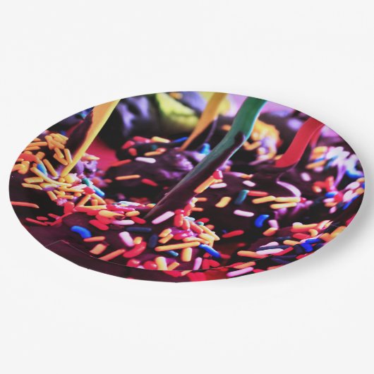 Assiettes En Carton Bonbons au chocolat (Angle)