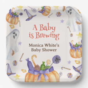 Assiettes En Carton Bonbons Citrouilles Fantômes Halloween Baby Brassa