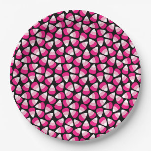 Assiettes En Carton Bonbons Corns Roses Halloween Féminin