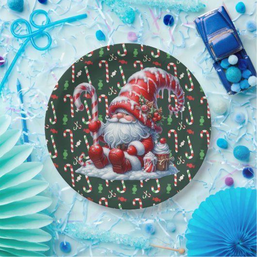Assiettes En Carton Bonbons de Noël Joyeux (Fête)